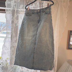 Long Jean Skirt